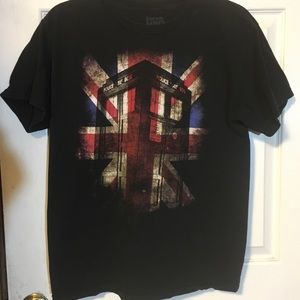 Doctor Who (Dr Who) License Graphic Tee Union Jack